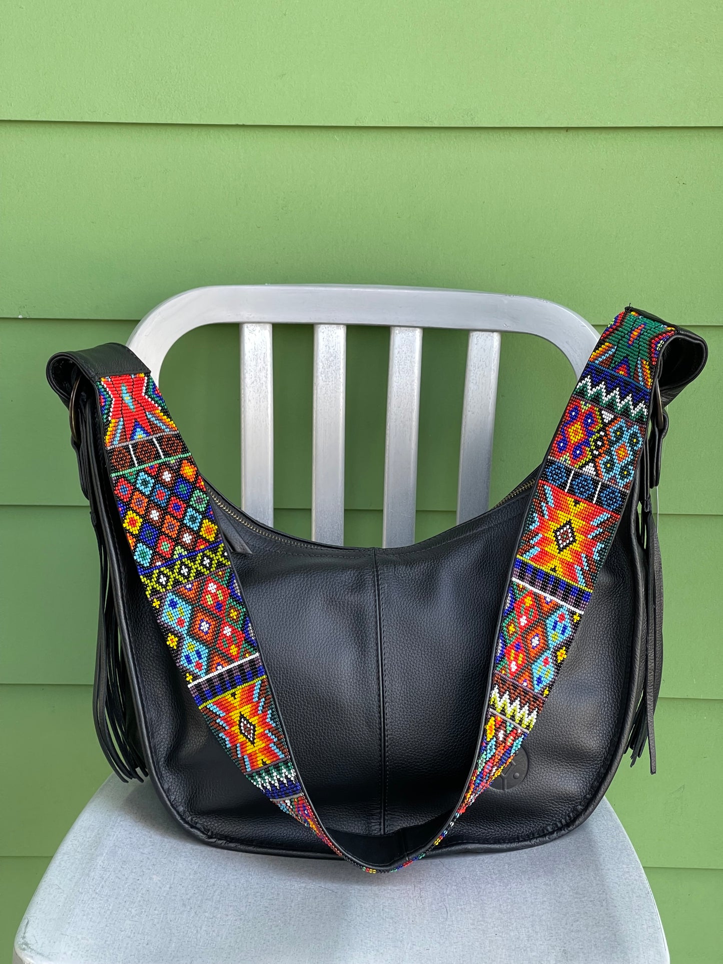 Cristina Orozco Beaded Black Hobo